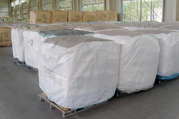 stacked finished jumbo bags ready for dispatch